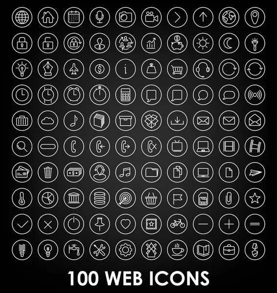 Set icons for business, communication, web — Stock Vector