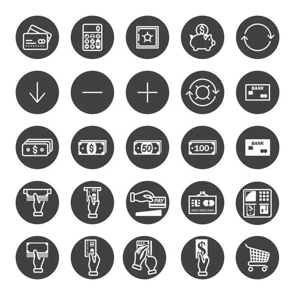 Ensemble d'icônes bancaires — Image vectorielle
