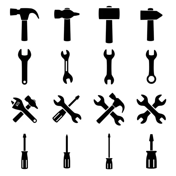 Set icons of tools — Stock Vector