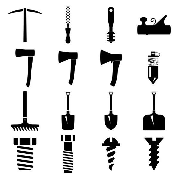 Set icons of tools — Stock Vector