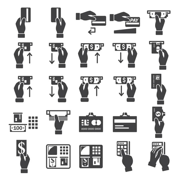 Bankensymbole gesetzt — Stockvektor