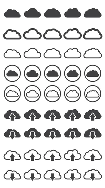 Illustrazione vettoriale della collezione di nuvole — Vettoriale Stock