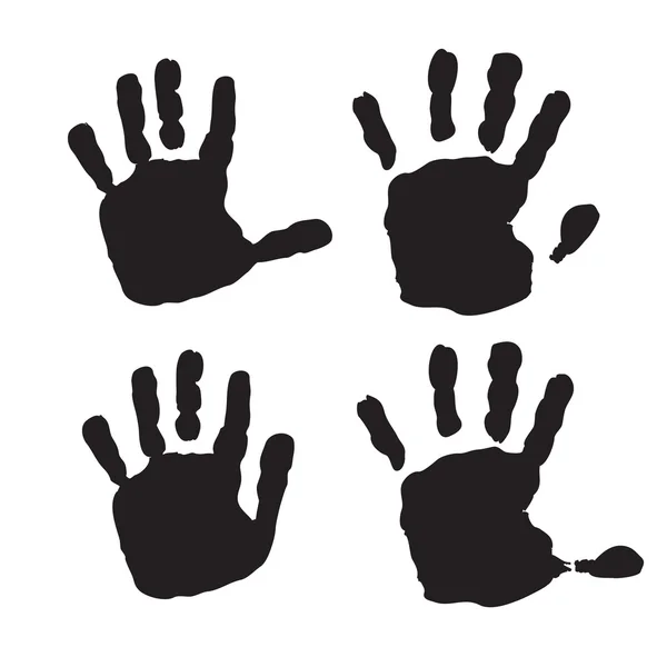 Afdrukken pictogram van een hand — Stockvector