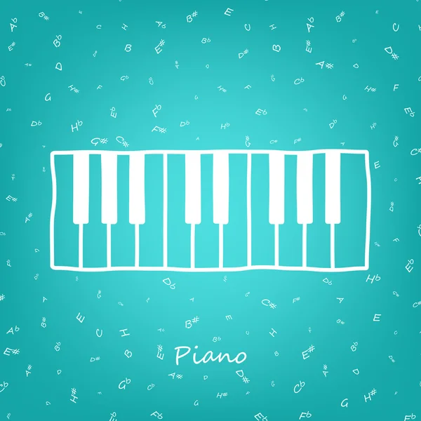 Πιάνο - εικονογράφηση φορέας — Διανυσματικό Αρχείο