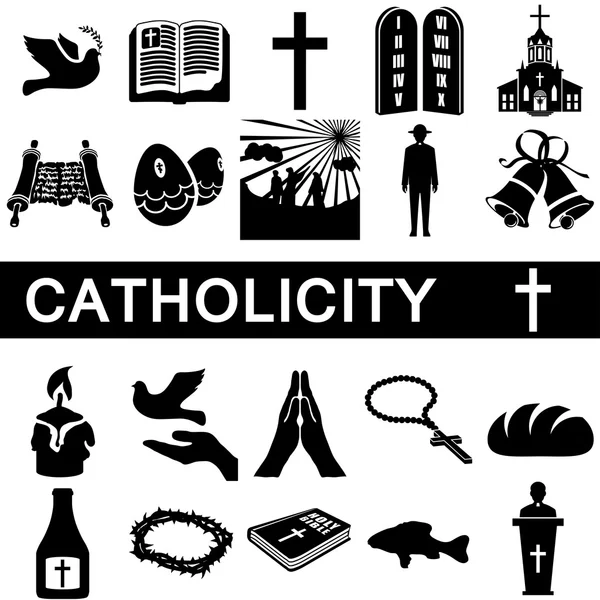 Icônes de catholicité — Image vectorielle