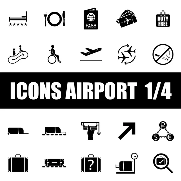 Conjunto de iconos aeropuerto — Archivo Imágenes Vectoriales