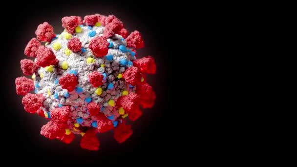 Realistische 3D-Animation des Coronavirus COVID-19 — Stockvideo