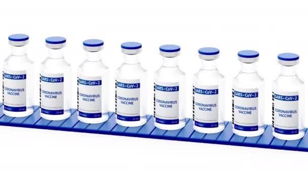Animazione del vaccino Covid-19 in fase di produzione — Video Stock