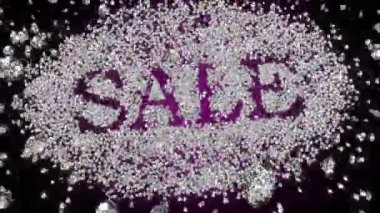 Elmas parlatıcısı düşüyor ve yazıt satışını düzenliyor. Üst görünüm kapat 