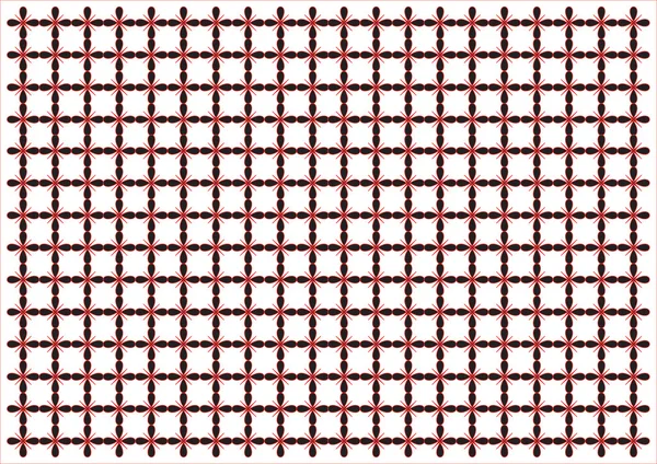 Tapetenmuster schwarz und rot auf weiß — Stockfoto