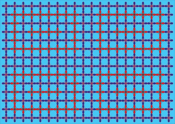 Tapet mönster röd blå på blå — Stockfoto