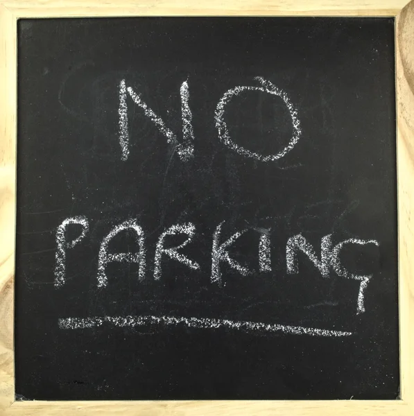 Chalk board - no parking — Stock Photo, Image