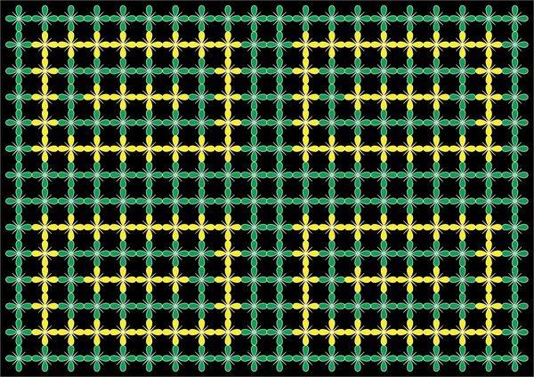 Achtergrond patroon groen geel op zwart — Stockfoto