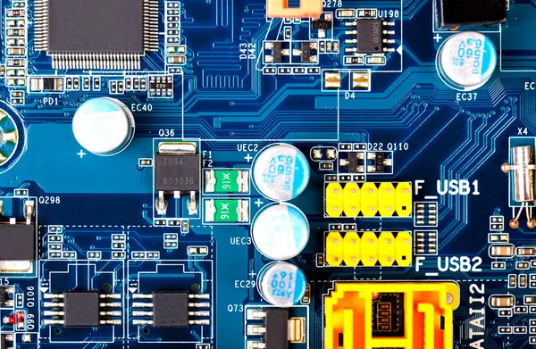 Computadora placa base componentes eléctricos —  Fotos de Stock