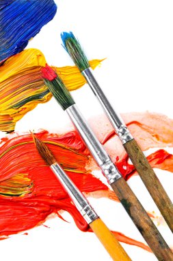 beyaz izole Boya fırçaları