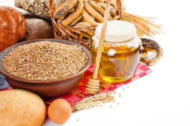 tahıl, ekmek ve bal