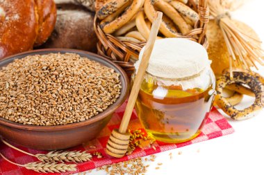 tahıl, ekmek ve bal