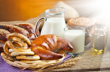 bir şişe süt ekmek