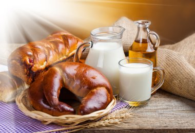 bir şişe süt ekmek