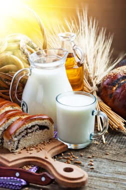bir şişe süt ekmek