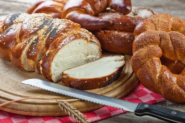 Ekmek ve çavdar spikelets — Stok fotoğraf