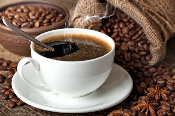 Schwarzer Kaffee — Stockfoto