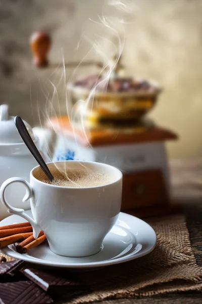 Zwarte koffie — Stockfoto