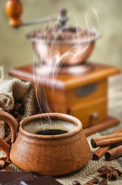 Zwarte koffie — Stockfoto