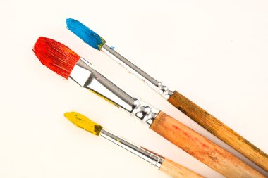 Boyalar ve fırçalar.