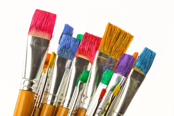 Pinturas y pinceles — Foto de Stock