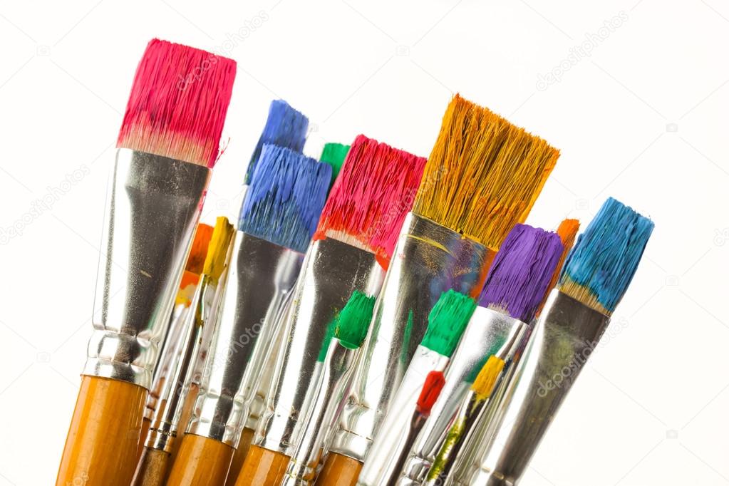 Paints and brushes