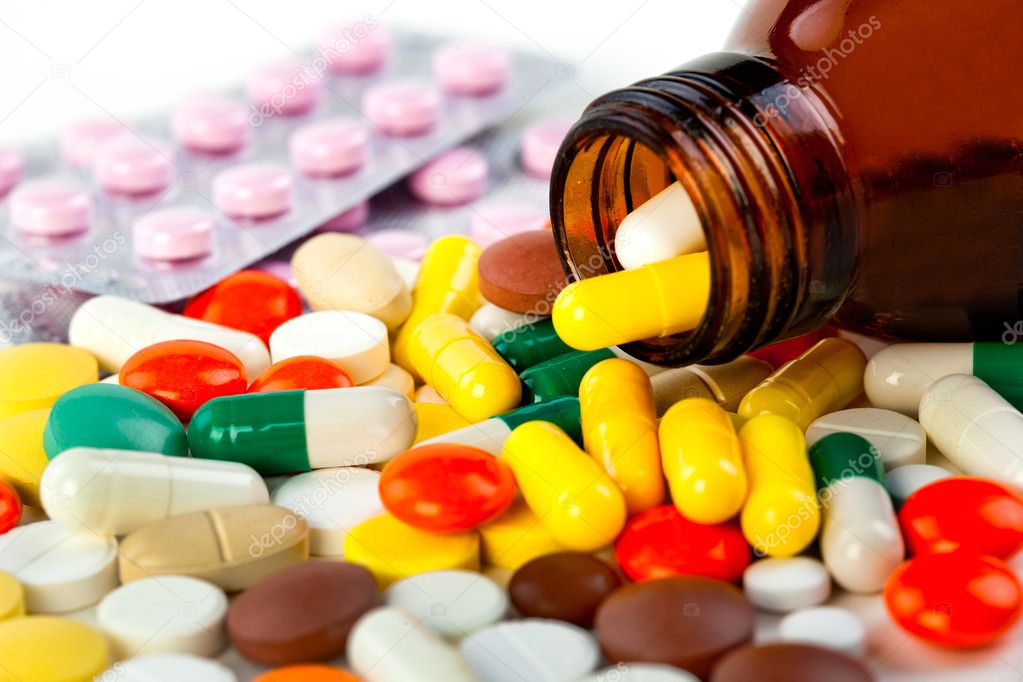 Heap of colorful pills.