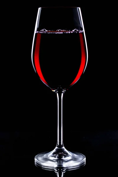 Wine Glass Black Background — Foto Stock