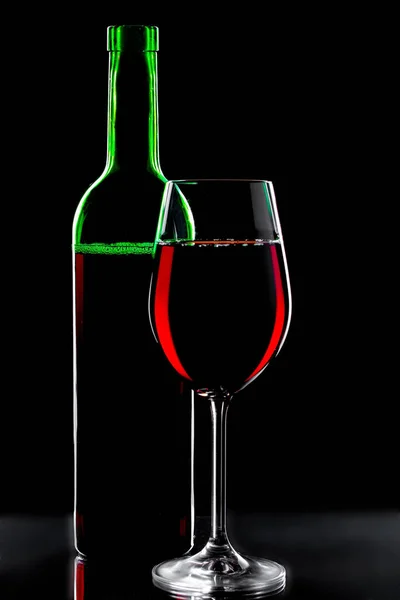 Wine Glass Black Background — Stock Fotó
