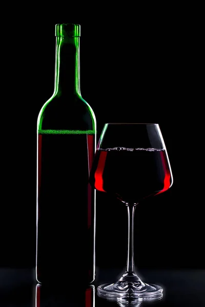 Wine Glass Black Background — Foto Stock