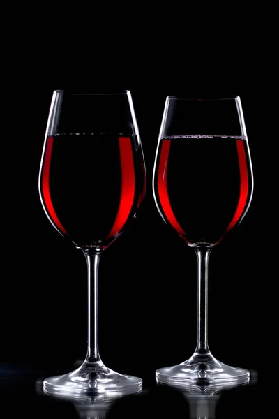 Wine Glass Black Background — Stock Fotó