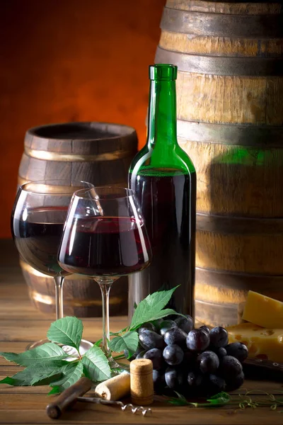 Wine Glass Old Background — Stock Photo, Image