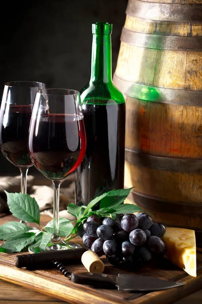 Wino Szklance Starym Tle — Zdjęcie stockowe