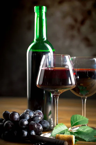 Wine Glass Old Background — Stock Photo, Image