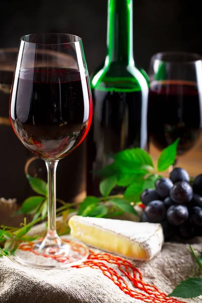 Vinho Copo Fundo Antigo — Fotografia de Stock