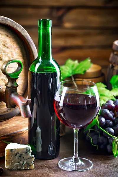 Vinho Copo Fundo Antigo — Fotografia de Stock