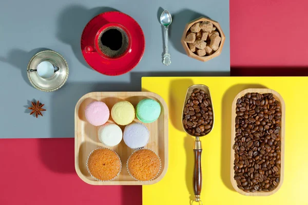 Coffee Dessert Bright Colored —  Fotos de Stock