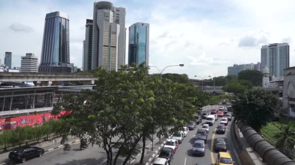 Atasco de tráfico en Kuala Lumpur — Vídeos de Stock