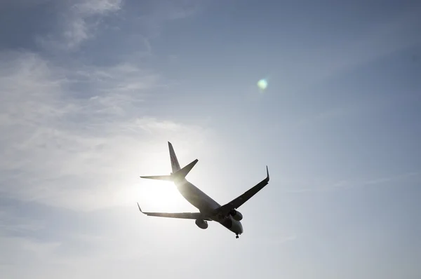 Boeing 737 redo för landning — Stockfoto