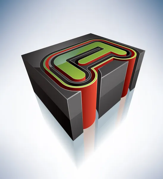 3D letters: A — Stock Photo, Image