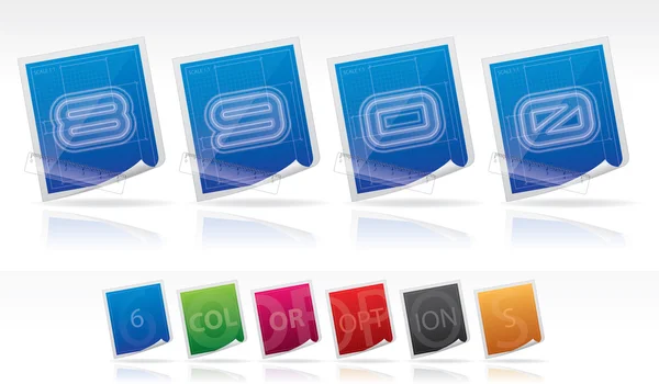 Bluprint iconos de fuente — Foto de Stock