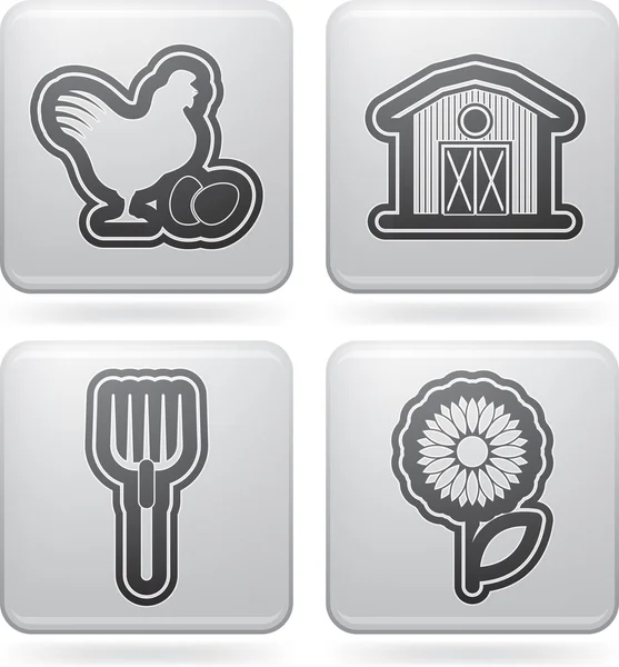 Farm Icons — Stock Photo, Image