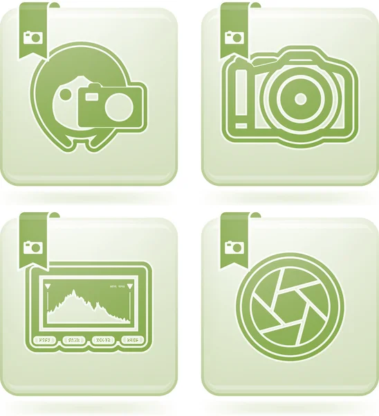 Fotografie Pictogrammen Set — Stockfoto