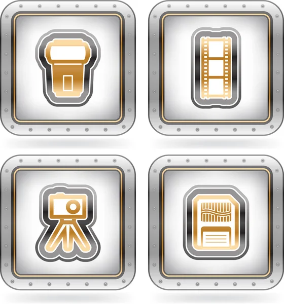 Fotografie Pictogrammen Set — Stockfoto