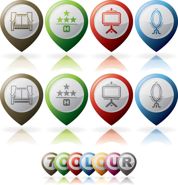 Hotel Icons — Stock Photo, Image